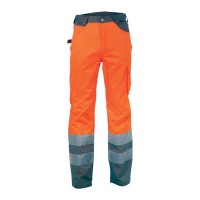 CALÇA ALTA VISIB LARANJA/CINZA 2FIT/REFLECT RAY